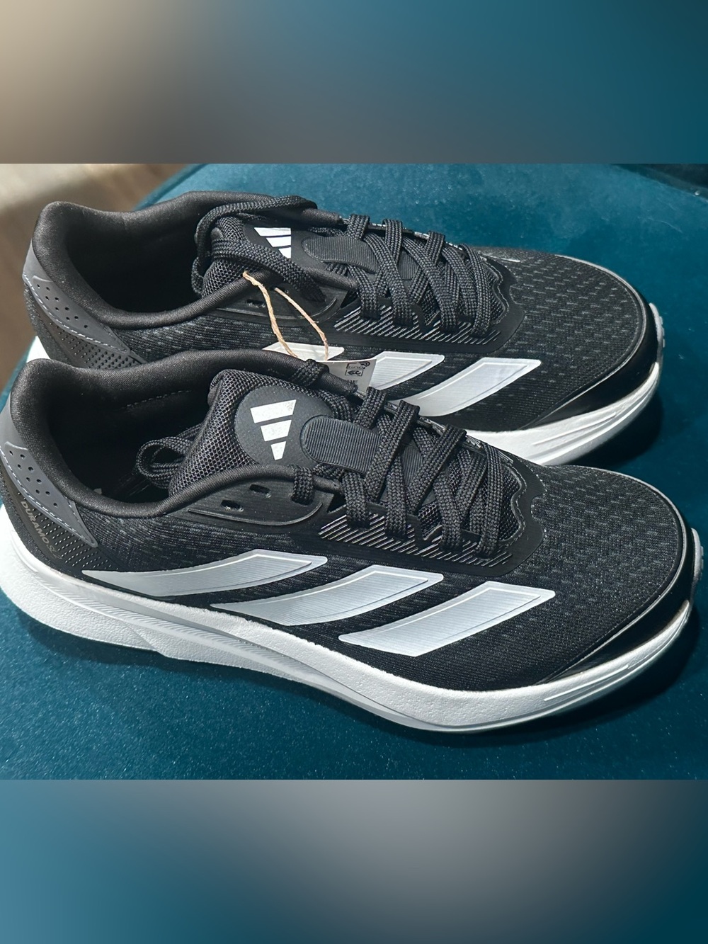 adidas Youth Duramo SL 2 Wide Black with White Stripes